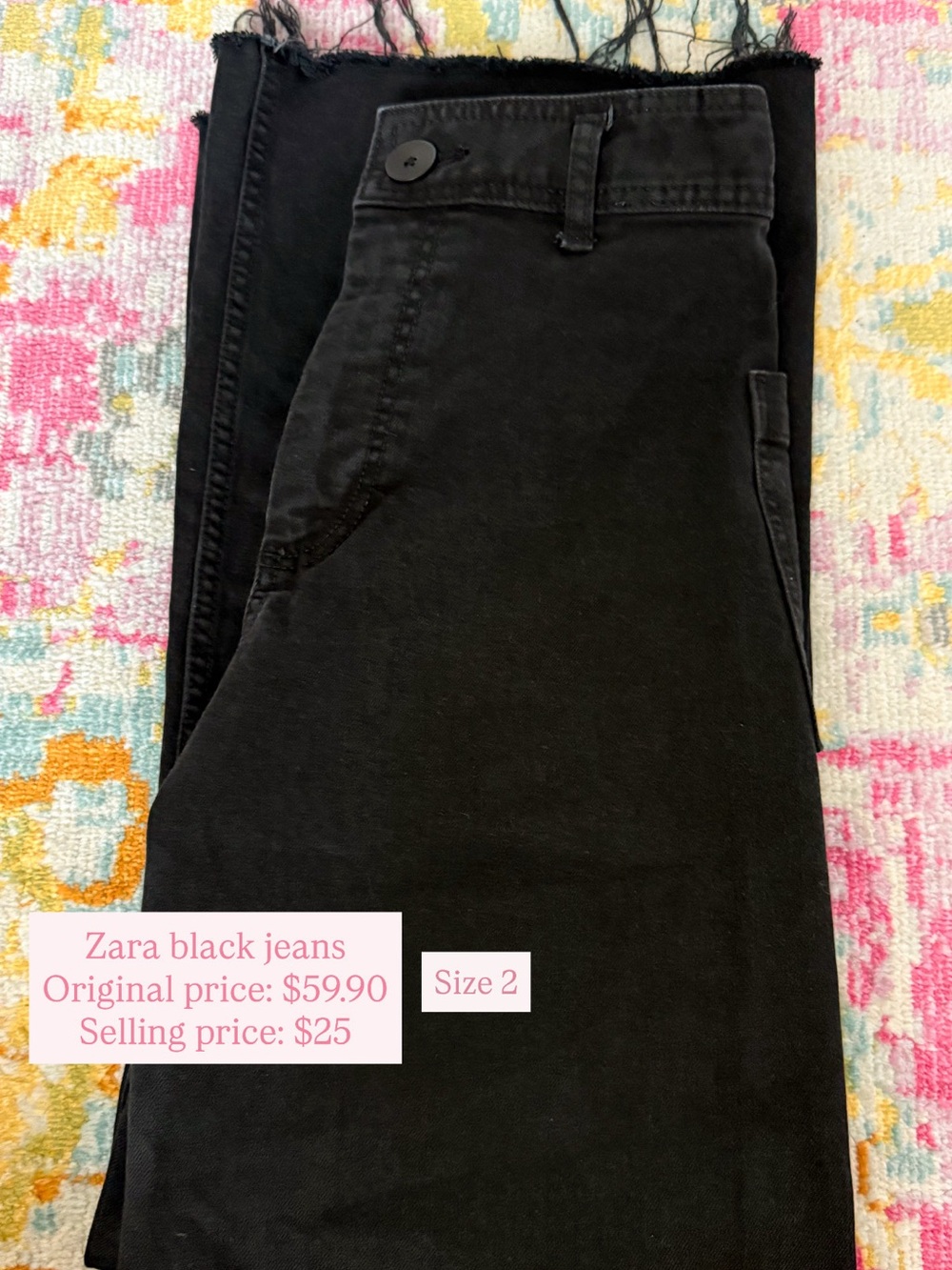 Zara Black Wide Leg Jeans